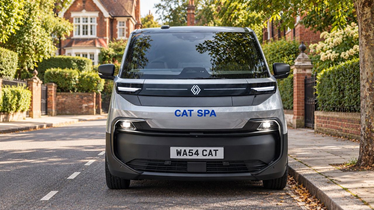 A 4 Paws Mobile Cat Spa on a London street, front view